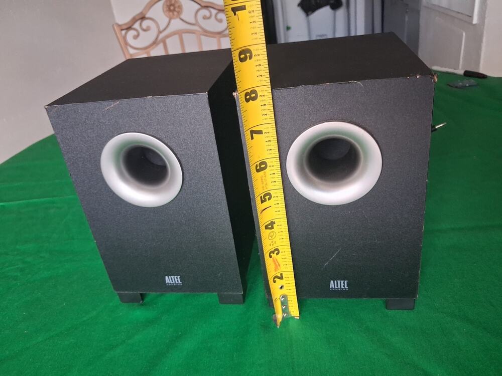 Altec Lansing BXR1221 Pair Computer Speakers 2.0 Black Tested Working